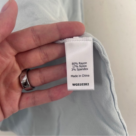 41 Hawthorne Light Blue Top Blouse with Flared Sleeves Casual Stretch Soft XXL - Picture 4 of 5